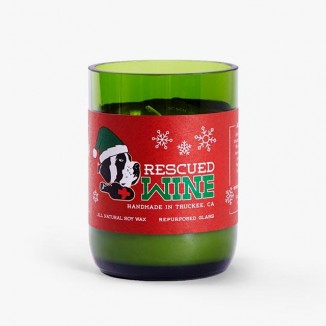 Rescued Wine Holiday Pine Candle